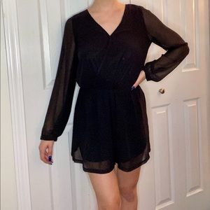 Black Sheer Romper